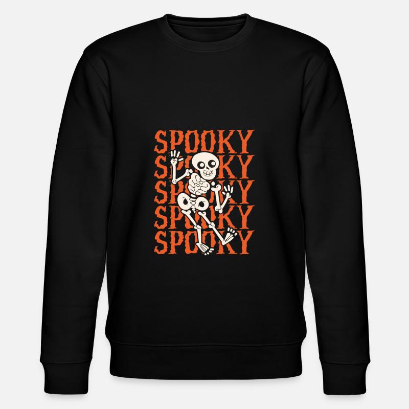 Gespenstisches Skelett An Halloween - Stanley/Stella Unisex Bio-Sweatshirt CHANGER  - Schwarz