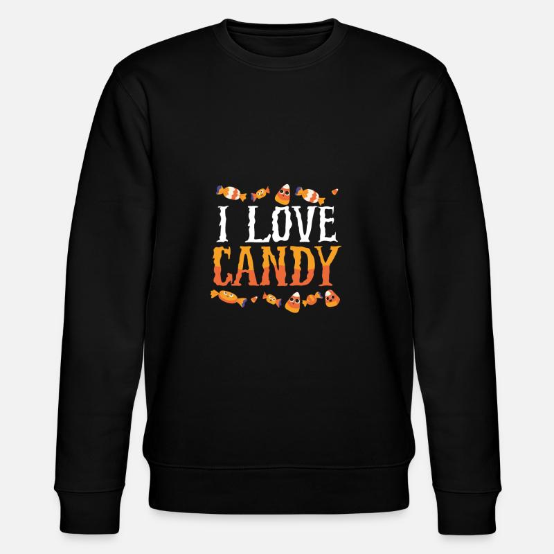 I love Halloween candy - Stanley/Stella CHANGER Unisex Organic Sweatshirt - black