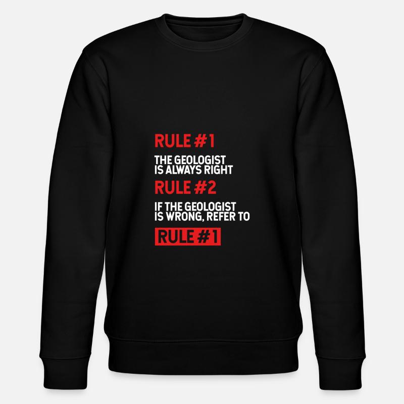 Règles du géologue - Sweat bio CHANGER Stanley/Stella Unisexe - noir