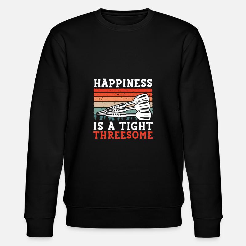 Happiness is a close threesome - Stanley/Stella CHANGER Unisex Organic Sweatshirt - black