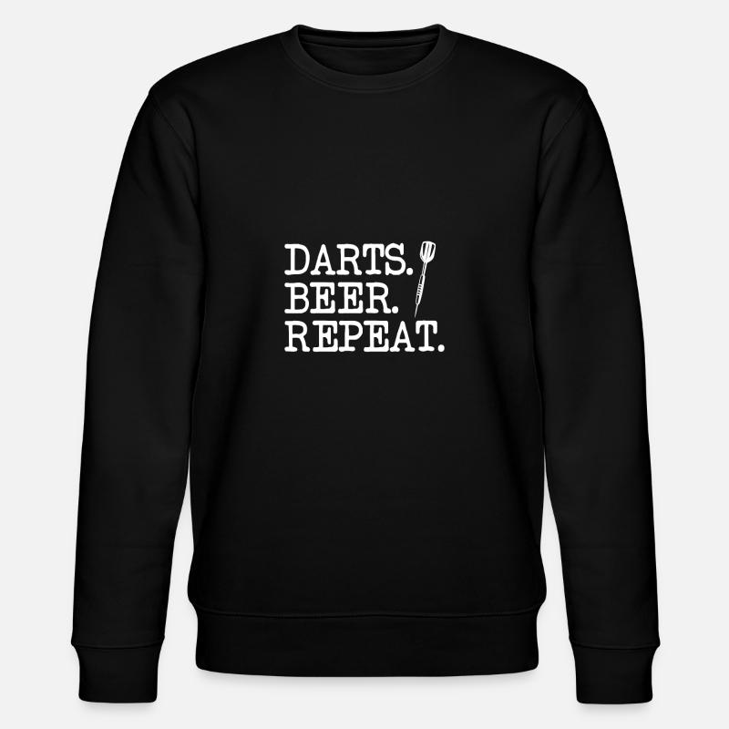 Darts Beer Repeat - Stanley/Stella CHANGER Unisex Organic Sweatshirt - black