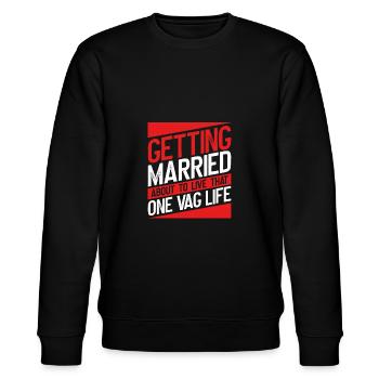 Living with a woman - Stanley/Stella CHANGER Unisex Organic Sweatshirt - black - Front - Nik (191cm) & Marisol (170cm)
