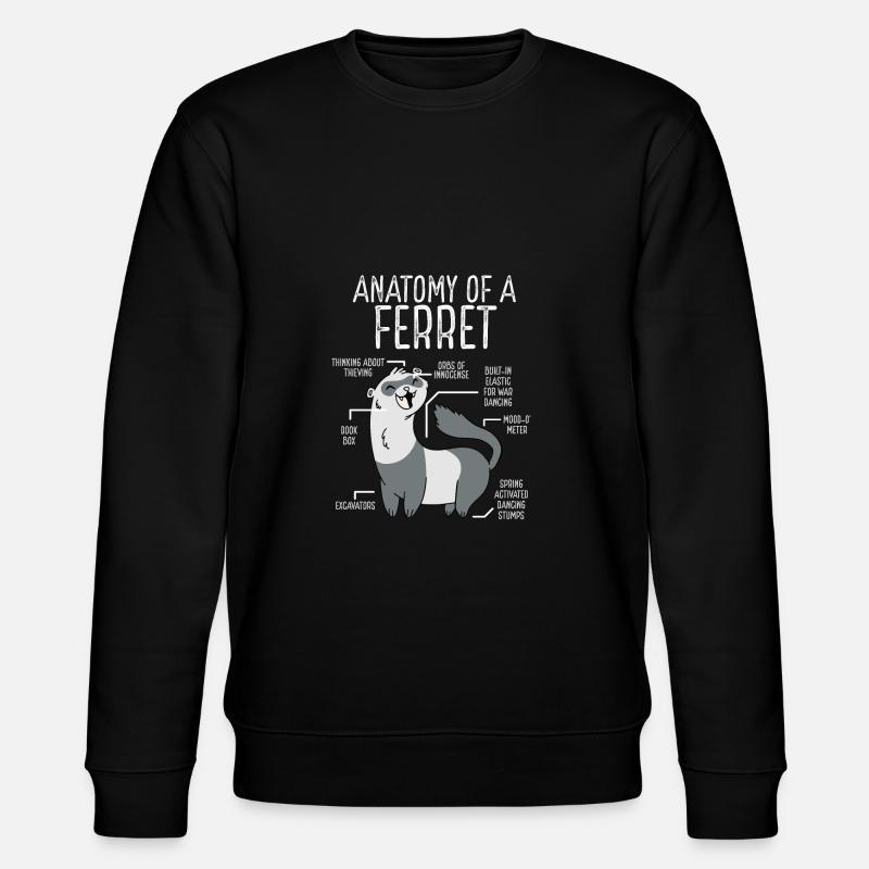 Anatomie Eines Frettchens - Stanley/Stella Unisex Bio-Sweatshirt CHANGER  - Schwarz