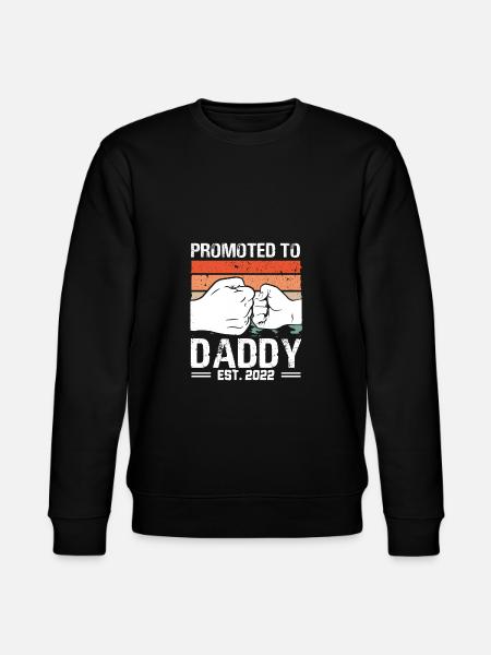 Promoted to Papa 2022 Retro - Stanley/Stella CHANGER Unisex Organic Sweatshirt - black