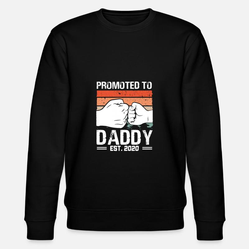 Befördert Zum Daddy 2020 Retro - Stanley/Stella Unisex Bio-Sweatshirt CHANGER - Schwarz