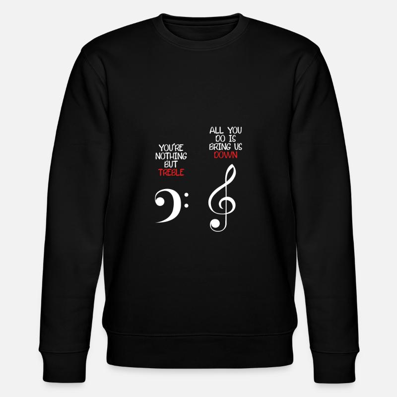 Funny musical notes - Stanley/Stella CHANGER Unisex Organic Sweatshirt - black