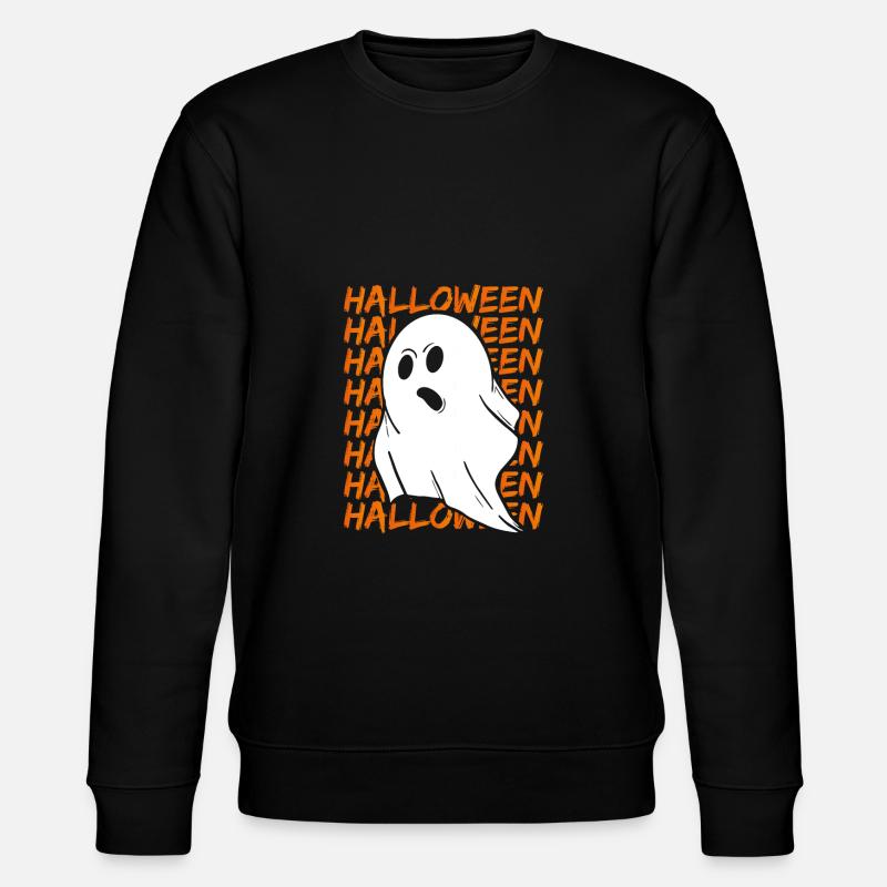 Halloween erschreckender Geist - Stanley/Stella Unisex Bio-Sweatshirt CHANGER  - Schwarz