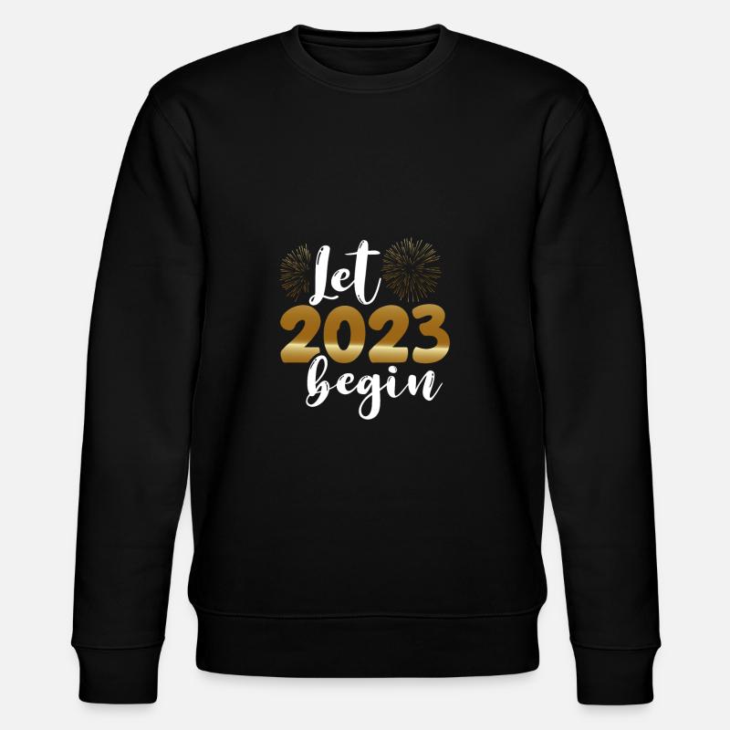 Lasst 2023 Beginnen - Stanley/Stella Unisex Bio-Sweatshirt CHANGER  - Schwarz