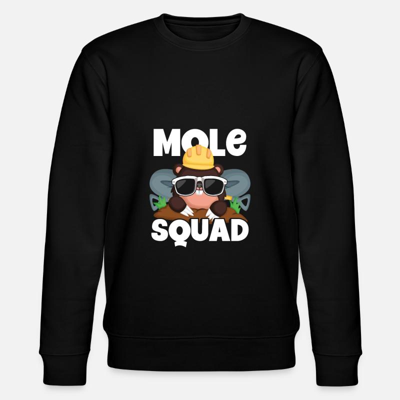 Mole troop with sunglasses - Stanley/Stella CHANGER Unisex Organic Sweatshirt - black