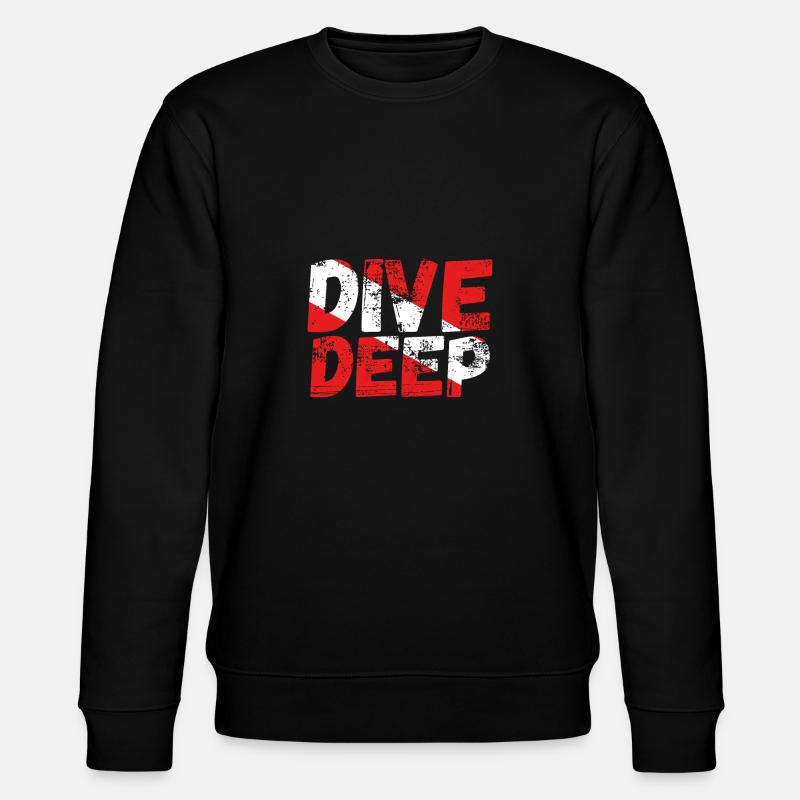 Dive deep A diver - Stanley/Stella CHANGER Unisex Organic Sweatshirt - black