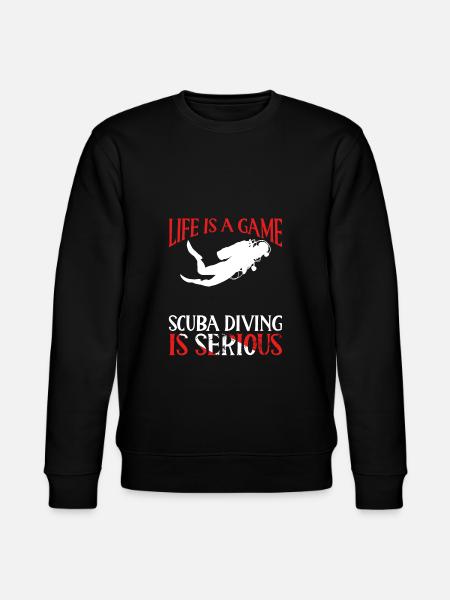 Life is a scuba diving - Stanley/Stella CHANGER Unisex Organic Sweatshirt - black