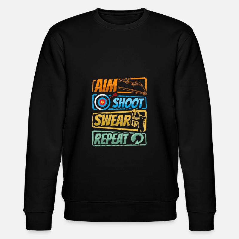 Zielschießen Und Bogenschießen - Stanley/Stella Unisex Bio-Sweatshirt CHANGER - Schwarz