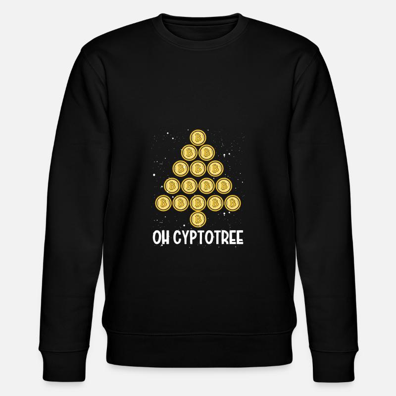 Bitcoin Weihnachtsbaum - Stanley/Stella Unisex Bio-Sweatshirt CHANGER  - Schwarz