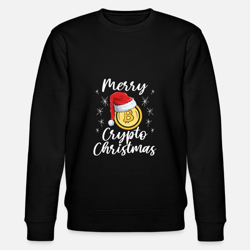 Merry Bitcoin Christmas - Stanley/Stella CHANGER Unisex Organic Sweatshirt - black