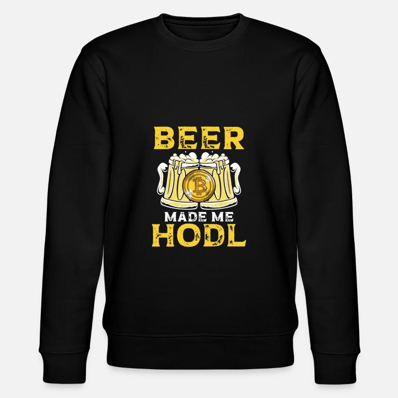 Bier Und Krypto - Stanley/Stella Unisex Bio-Sweatshirt CHANGER  - Schwarz