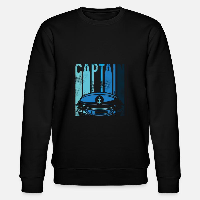 Captain's cap blue - Stanley/Stella CHANGER Unisex Organic Sweatshirt - black