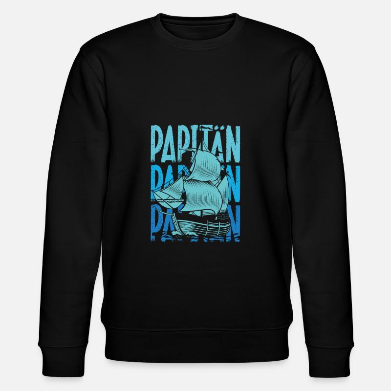 Hauptmann Papitän - Stanley/Stella Unisex Bio-Sweatshirt CHANGER  - Schwarz