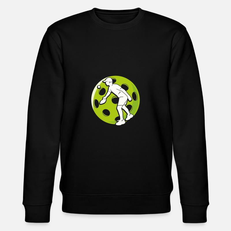 Pickleball man avec ballon - Sweat bio CHANGER Stanley/Stella Unisexe - noir