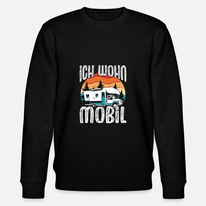 Ich wohn Mobil - Stanley/Stella Unisex Bio-Sweatshirt CHANGER - Schwarz