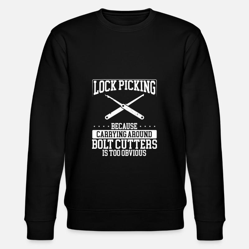 Lock-picking, because carrying around - Stanley/Stella CHANGER Unisex Organic Sweatshirt - black