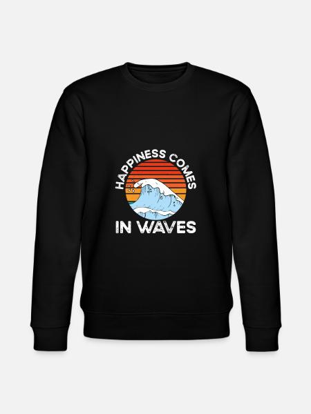 Happiness comes in waves - Stanley/Stella CHANGER Unisex Organic Sweatshirt - black