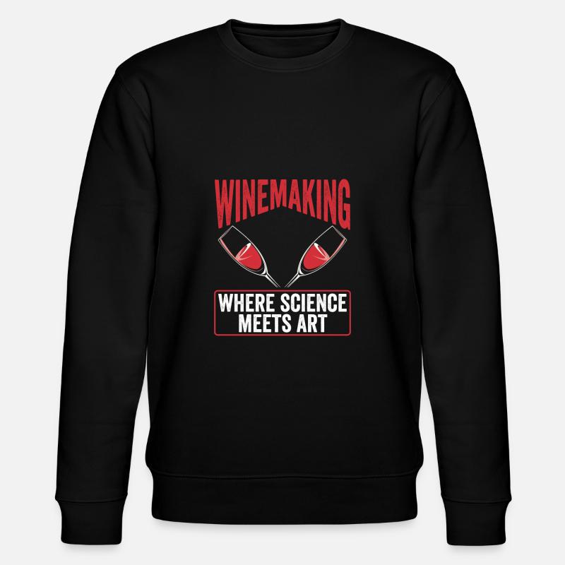 Winemaking, where science - Stanley/Stella CHANGER Unisex Organic Sweatshirt - black