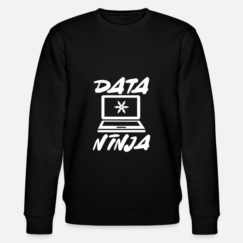 Data ninja star - Stanley/Stella CHANGER Unisex Organic Sweatshirt - black
