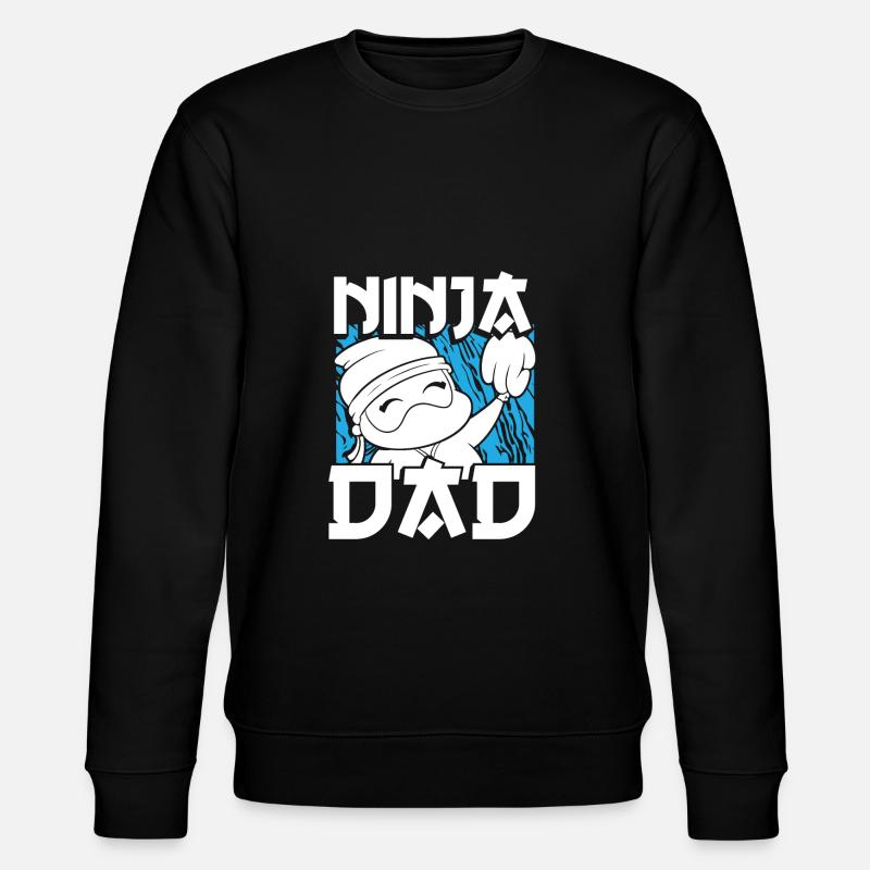Cute ninja dad - Stanley/Stella CHANGER Unisex Organic Sweatshirt - black