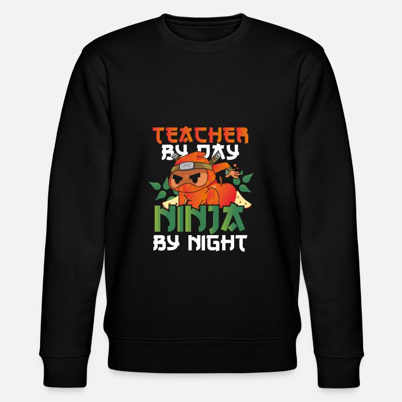 Teacher ninja at night - Stanley/Stella CHANGER Unisex Organic Sweatshirt - black