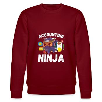 Buchhaltung Ninja - Stanley/Stella Unisex Bio-Sweatshirt CHANGER  - Burgunderrot - Vorne - Nik (191cm) & Marisol (170cm)