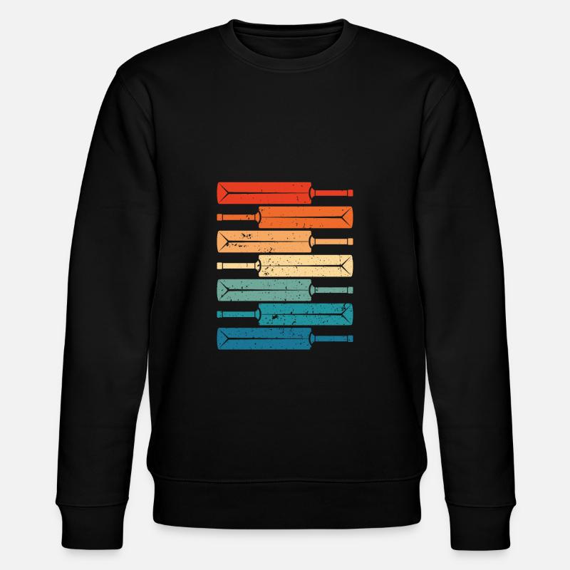 Bunte Cricketschläger - Stanley/Stella Unisex Bio-Sweatshirt CHANGER  - Schwarz