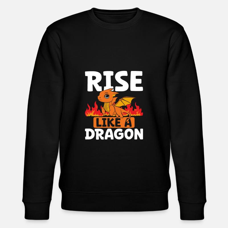 Rise like a dragon - Stanley/Stella CHANGER Unisex Organic Sweatshirt - black