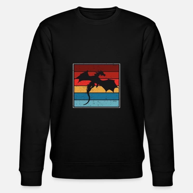 Silhouette de dragon - Sweat bio CHANGER Stanley/Stella Unisexe - noir