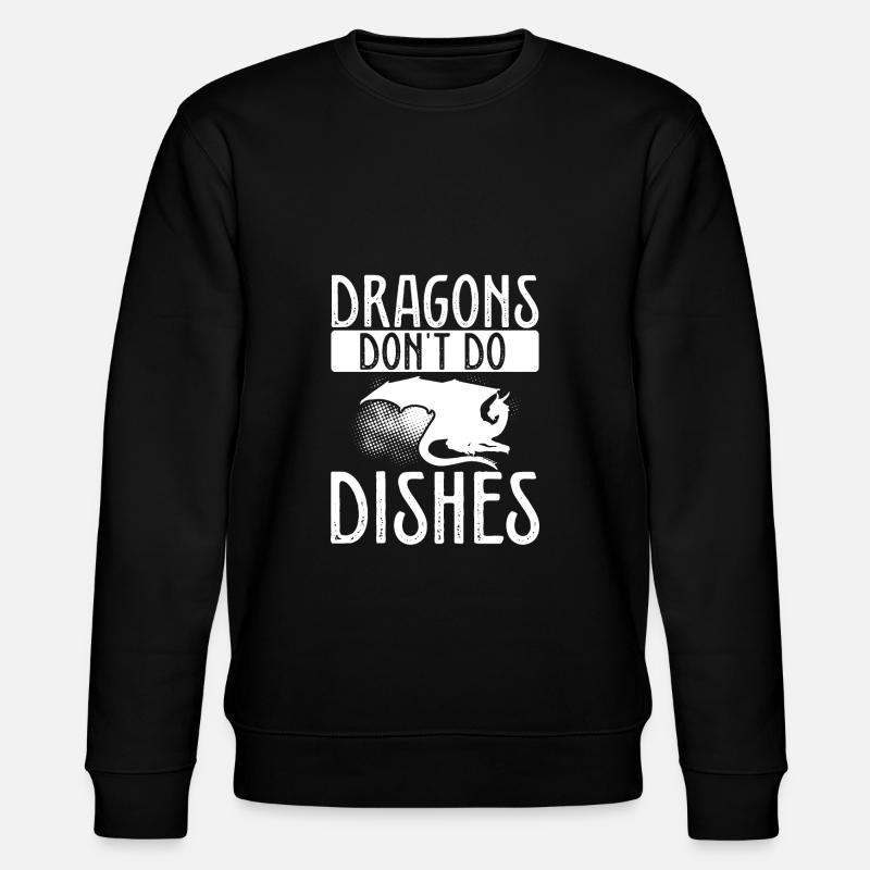 Dragons don't wash away - Stanley/Stella CHANGER Unisex Organic Sweatshirt - black