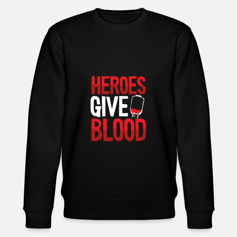 Helden Spenden Blut - Stanley/Stella Unisex Bio-Sweatshirt CHANGER  - Schwarz
