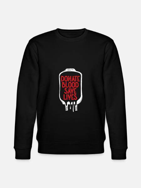 Donate blood, save lives - Stanley/Stella CHANGER Unisex Organic Sweatshirt - black