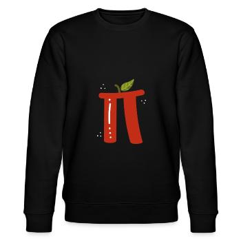 Pi Als Roter Apfel - Stanley/Stella Unisex Bio-Sweatshirt CHANGER  - Schwarz - Vorne - Nik (191cm) & Marisol (170cm)