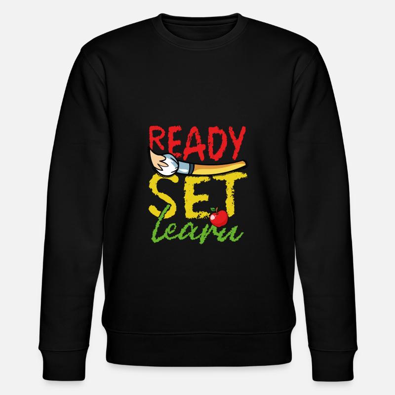 Ready, set, learn - Stanley/Stella CHANGER Unisex Organic Sweatshirt - black
