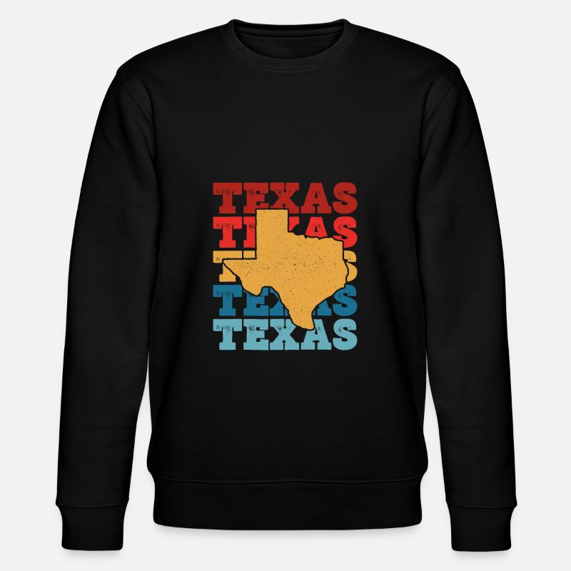 Texas Buntes Retro-schwarz - Stanley/Stella Unisex Bio-Sweatshirt CHANGER  - Schwarz