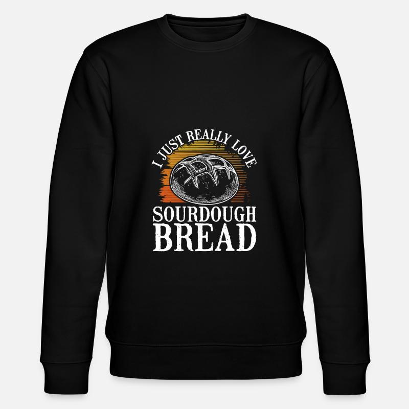 Ich Liebe Sauerteigbrot - Stanley/Stella Unisex Bio-Sweatshirt CHANGER  - Schwarz