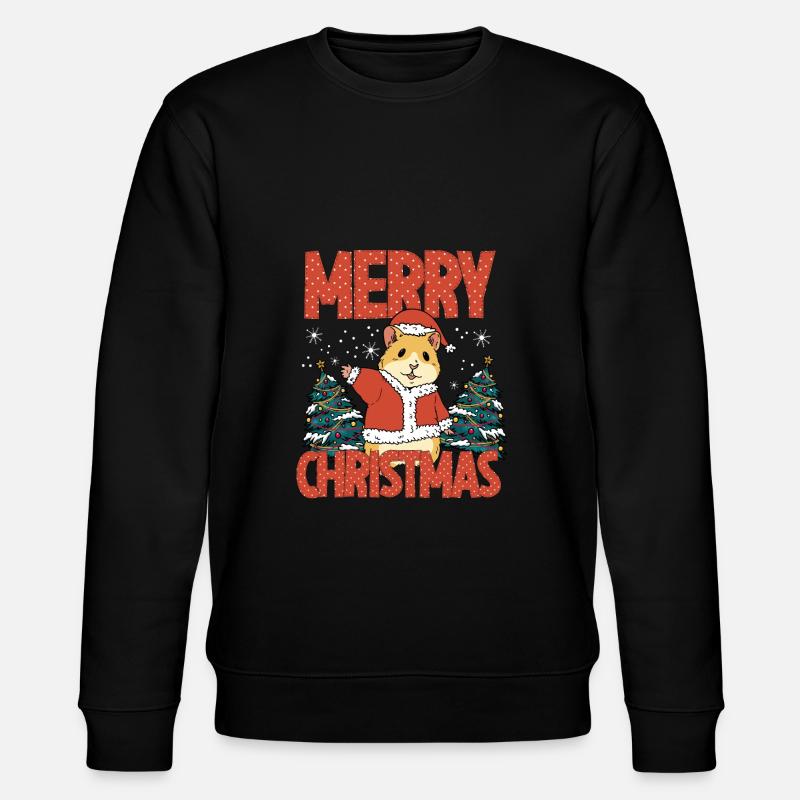 Joyeux hamster de Noël rouge - Sweat bio CHANGER Stanley/Stella Unisexe - noir