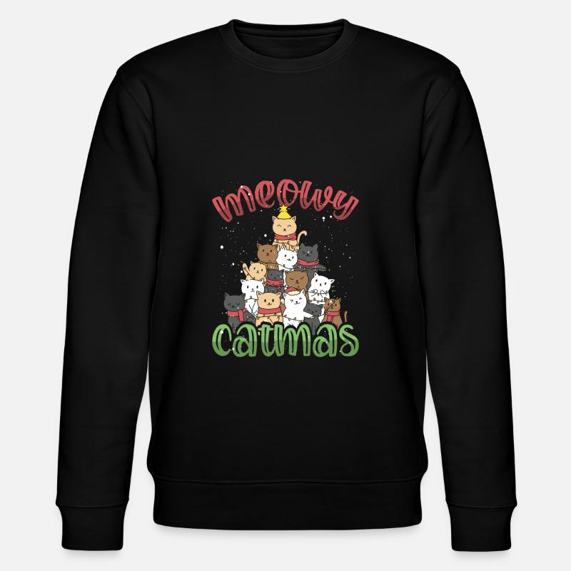 Weihnachtskratzbaum Mit Stern - Stanley/Stella Unisex Bio-Sweatshirt CHANGER  - Schwarz