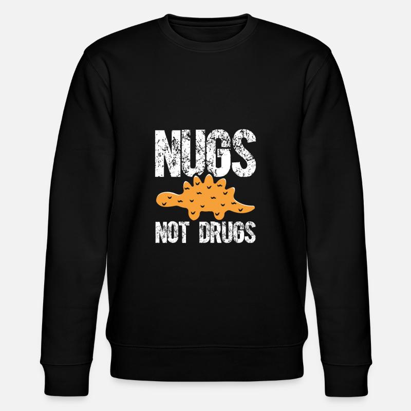 Dino nuggets Statt Drogen - Stanley/Stella Unisex Bio-Sweatshirt CHANGER  - Schwarz