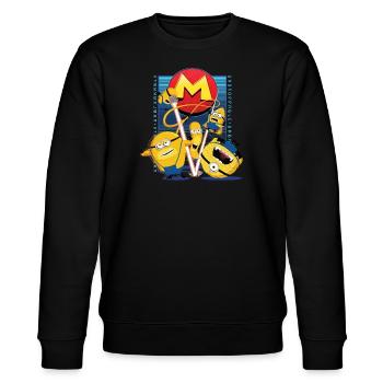 Minions Méga Minions Avec Super Pouvoirs - Sweat bio CHANGER Stanley/Stella Unisexe - noir - Devant - Nik (191cm) & Marisol (170cm)
