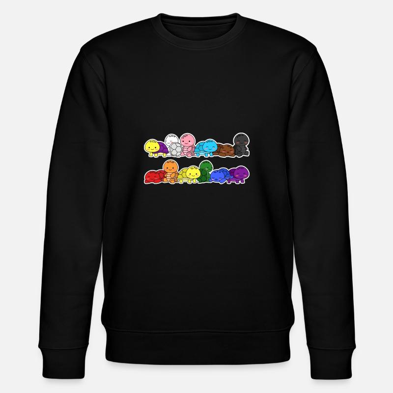 Pride Progress Flag Turtles - Stanley/Stella CHANGER Unisex Organic Sweatshirt - black