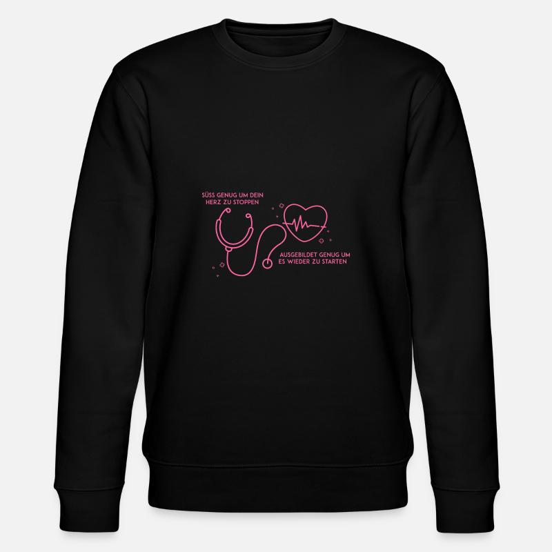 Krankenschwester, Krankenhaus, Pflegekraft - Stanley/Stella Unisex Bio-Sweatshirt CHANGER  - Schwarz