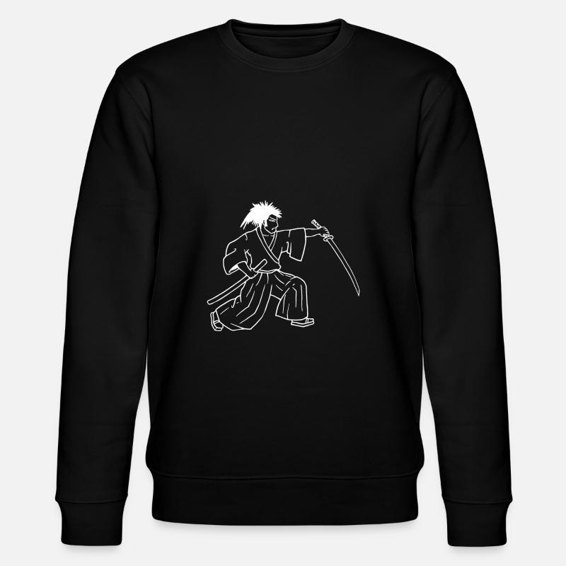 Samurai in battle - Stanley/Stella CHANGER Unisex Organic Sweatshirt - black