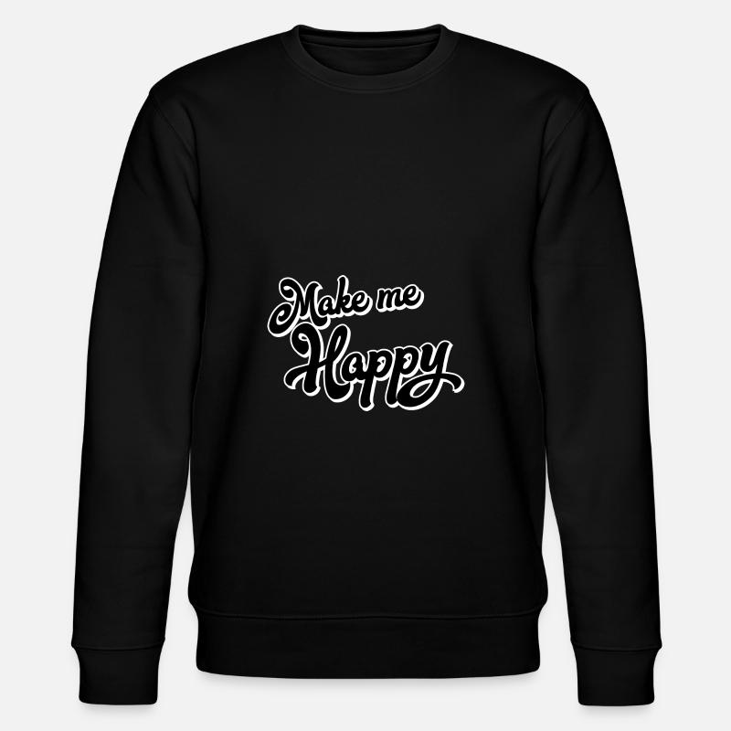 Make me happy - Stanley/Stella Unisex Bio-Sweatshirt CHANGER  - Schwarz