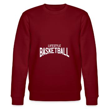 Basketball de style de vie - Sweat bio CHANGER Stanley/Stella Unisexe - bordeaux - Devant - Nik (191cm) & Marisol (170cm)