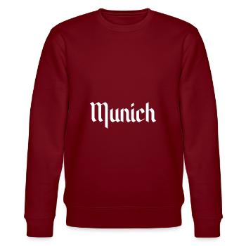 Munich - Stanley/Stella CHANGER Unisex Organic Sweatshirt - burgundy - Front - Nik (191cm) & Marisol (170cm)